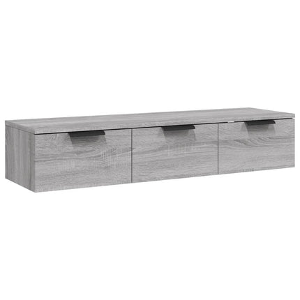 vægskab 102x30x20 cm konstrueret træ grå sonoma-eg