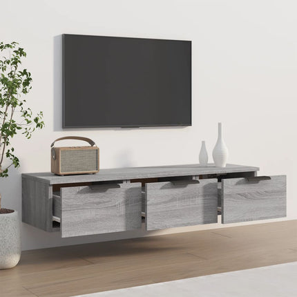 vægskab 102x30x20 cm konstrueret træ grå sonoma-eg