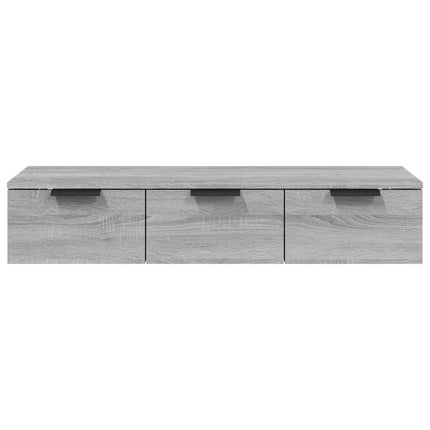 vægskab 102x30x20 cm konstrueret træ grå sonoma-eg