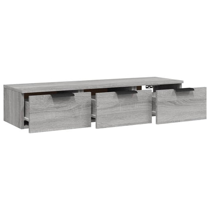 vægskab 102x30x20 cm konstrueret træ grå sonoma-eg