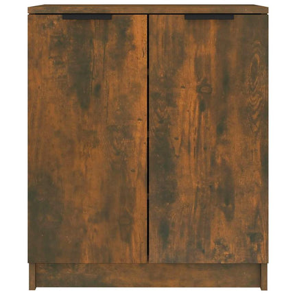 skoskab 59x35x70 cm konstrueret træ røget egetræsfarve