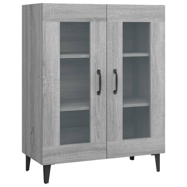 skænk 69,5x34x90 cm konstrueret træ grå sonoma-eg