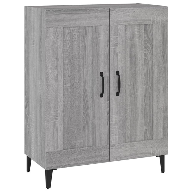 skænk 69,5x34x90 cm konstrueret træ grå sonoma-eg