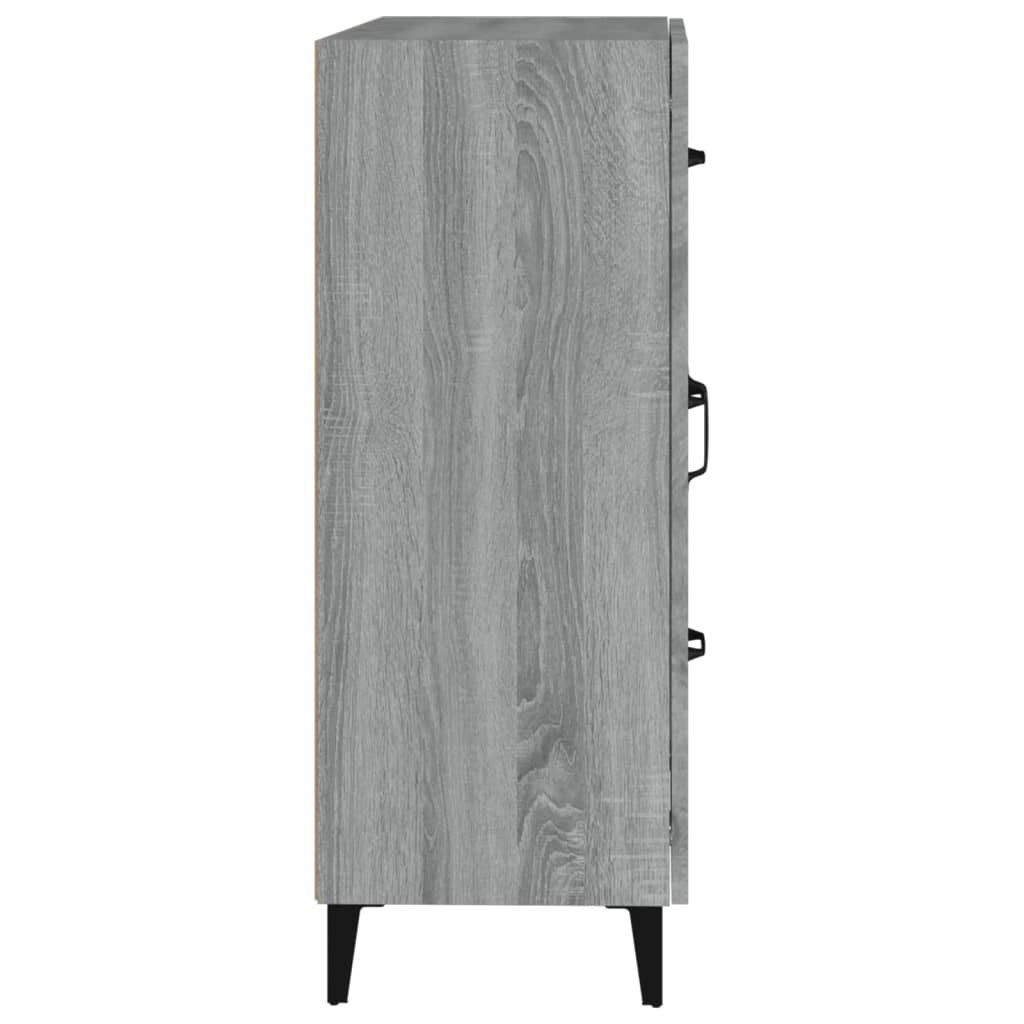 skænk 69,5x34x90 cm konstrueret træ grå sonoma-eg