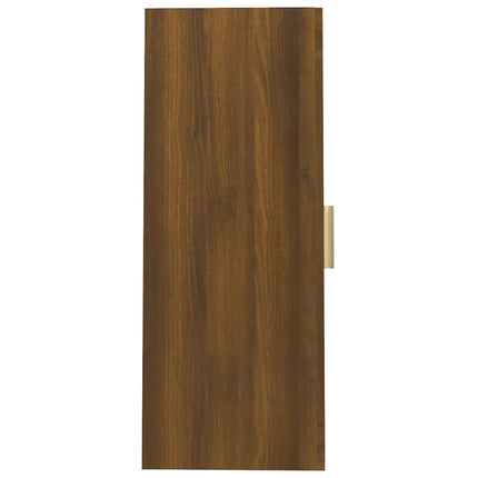 vægskab 69,5x34x90 cm brun egetræsfarve