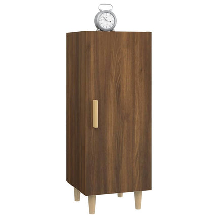 skænk 34,5x34x90 cm konstrueret træ brun egetræsfarve