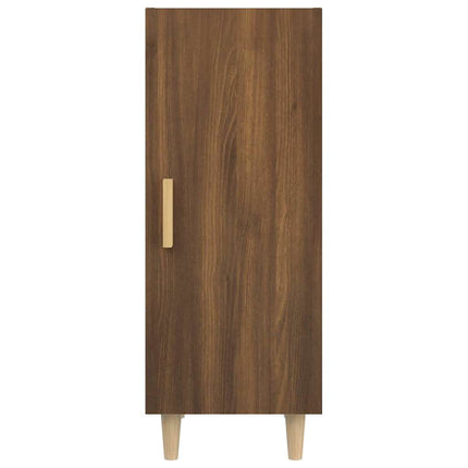 skænk 34,5x34x90 cm konstrueret træ brun egetræsfarve