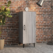 skænk 34,5x34x90 cm konstrueret træ grå sonoma-eg