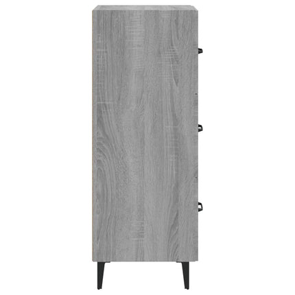 skænk 34,5x34x90 cm konstrueret træ grå sonoma-eg