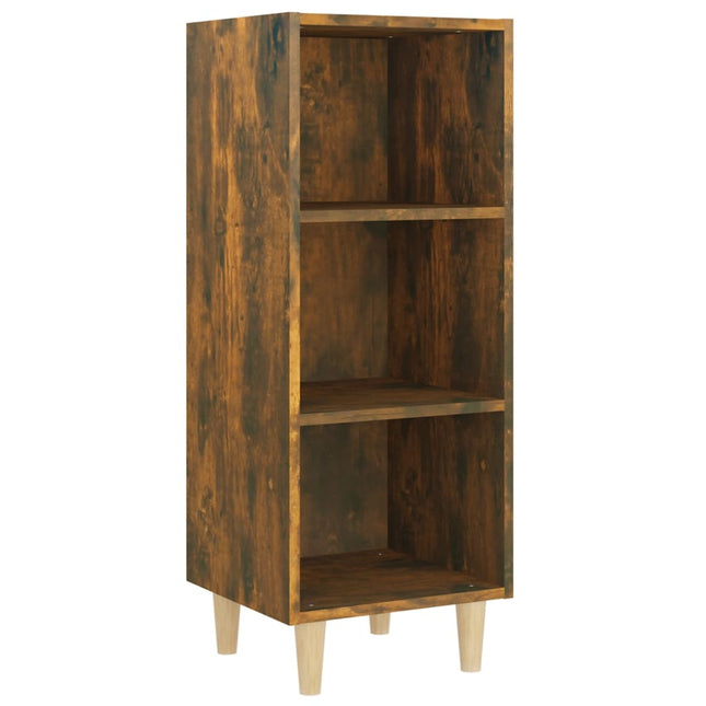 skænk 34,5x32,5x90 cm konstrueret træ røget egetræsfarve