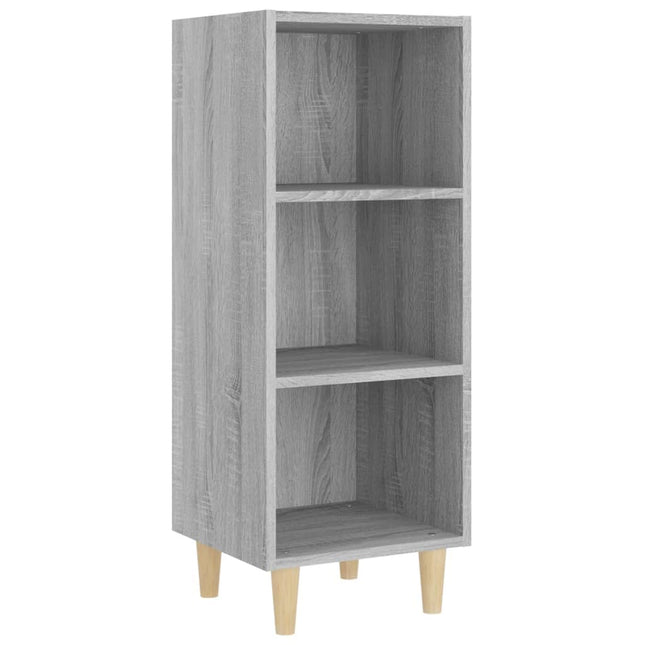 skænk 34,5x32,5x90 cm konstrueret træ grå sonoma-eg