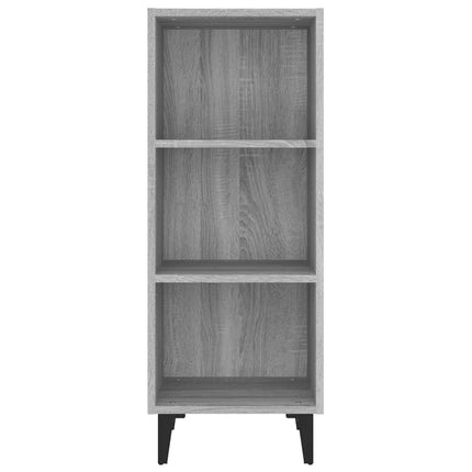skænk 34,5x32,5x90 cm konstrueret træ grå sonoma-eg