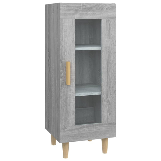 skænk 34,5x34x90 cm konstrueret træ grå sonoma-eg