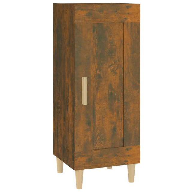 skænk 34,5x34x90 cm konstrueret træ røget egetræsfarve
