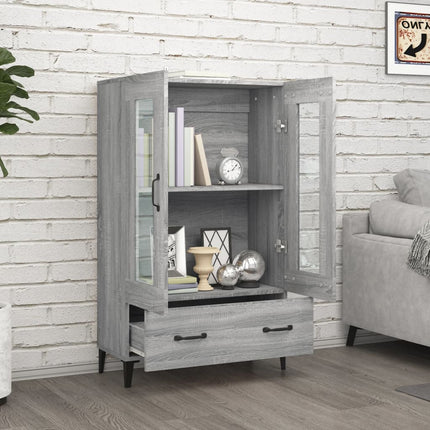 skab 70x31x115 cm konstrueret træ grå sonoma-eg