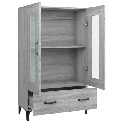 skab 70x31x115 cm konstrueret træ grå sonoma-eg