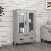skab 70x31x115 cm konstrueret træ grå sonoma-eg