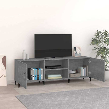 tv-bord 150x30x50 cm konstrueret træ grå sonoma-eg