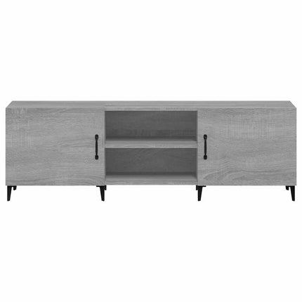 tv-bord 150x30x50 cm konstrueret træ grå sonoma-eg