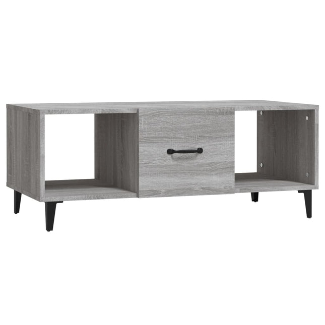 sofabord 102x50x40 cm konstrueret træ grå sonoma-eg
