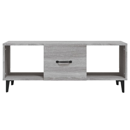 sofabord 102x50x40 cm konstrueret træ grå sonoma-eg