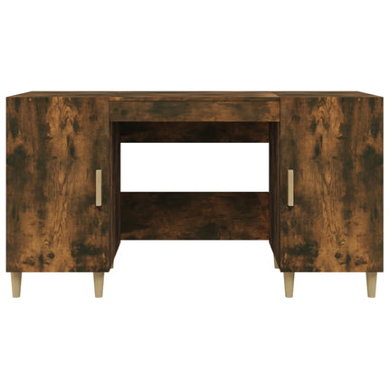 skrivebord 140x50x75 cm konstrueret træ røget egetræsfarve
