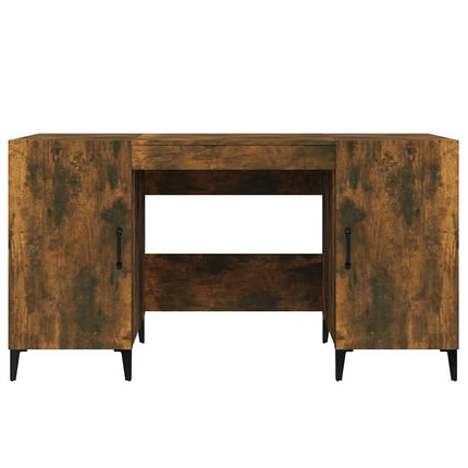 skrivebord 140x50x75 cm konstrueret træ røget egetræsfarve