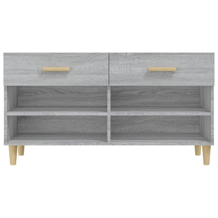 skoskab 102x35x55 cm konstrueret træ grå sonoma-eg