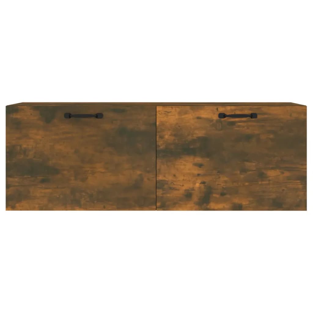 vægskab 100x36,5x35 cm konstrueret træ røget egetræsfinish