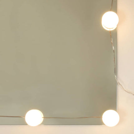 spejlskab med LED-lys 91x15x76,5 cm røget egetræsfarve