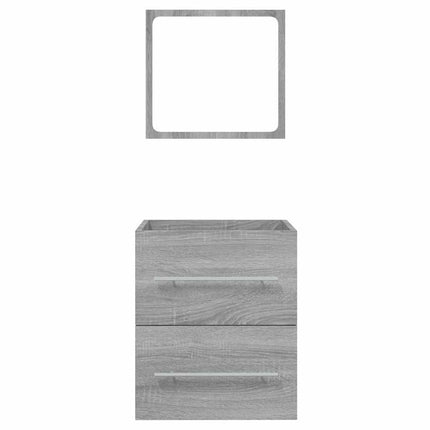 badeværelsesskab 41x38,5x48 cm konstrueret træ grå sonoma-eg