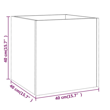 plantekasse 40x40x40 cm konstrueret træ røget egetræsfarve
