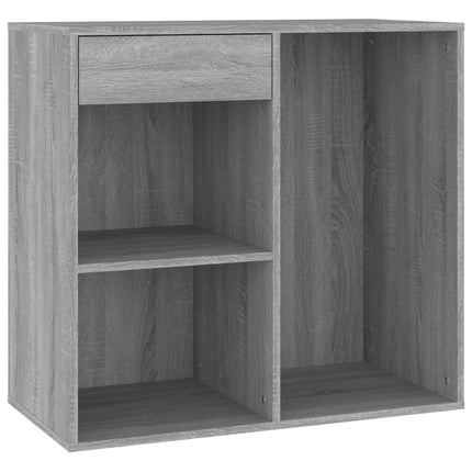 badeværelsesskab 80x40x75 cm konstrueret træ grå sonoma-eg