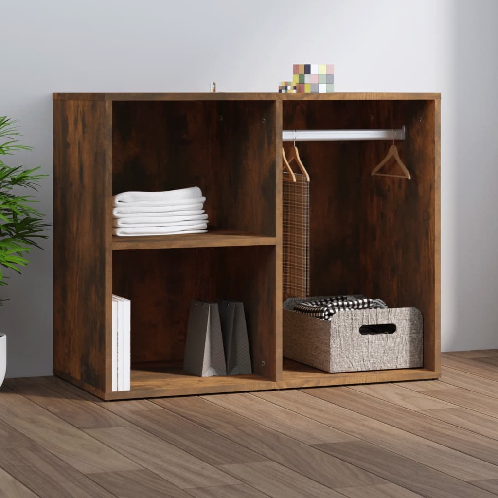skab 80x40x65 cm konstrueret træ røget egetræ