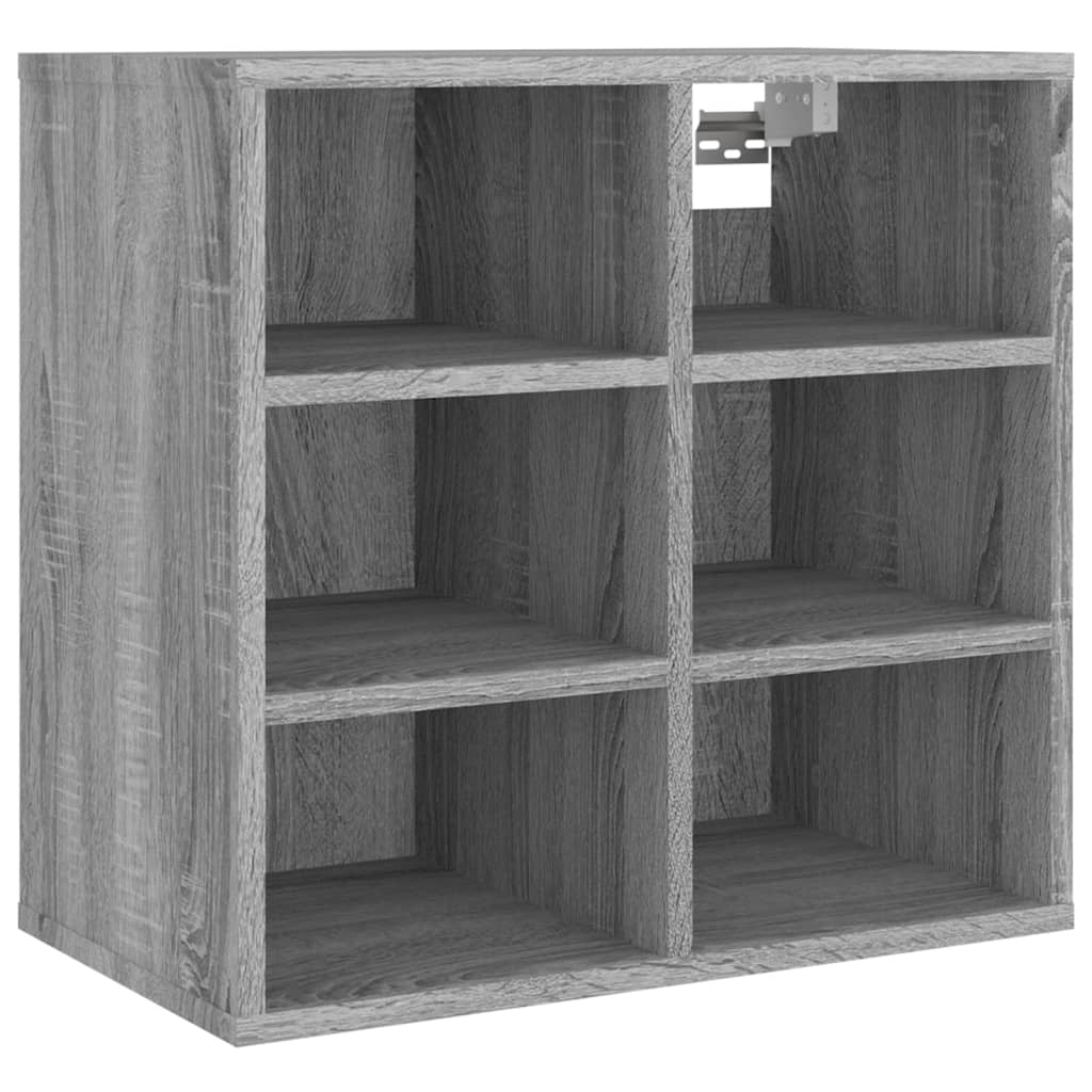 skoreoler 2 stk. 52,5x30x50 cm grå sonoma-eg