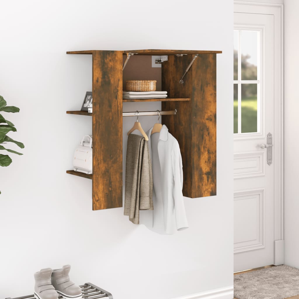 entrémøbel 97,5x37x99 cm konstrueret træ røget sonoma-eg billede