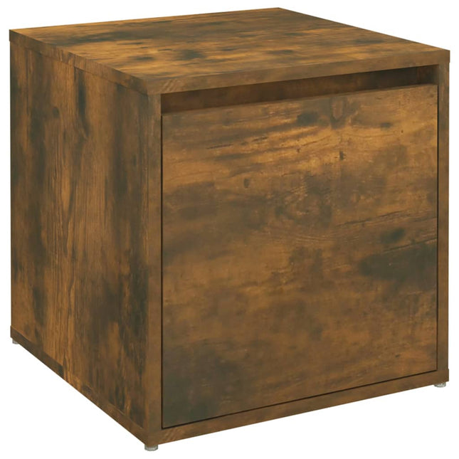 opbevaringsskab 40,5x40x40 cm konstrueret træ røget egetræ