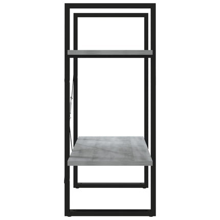 bogreol m. 2 hylder 60x30x70 cm konstrueret træ grå sonoma