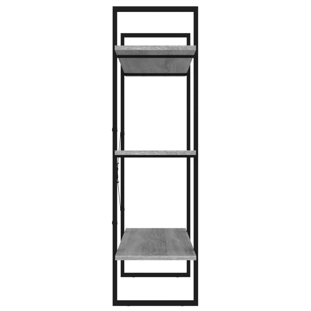 bogreol 100x30x105 cm konstrueret træ grå sonoma-eg