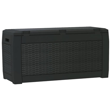 opbevaringskasse til haven 119x48x60 cm polypropylen antracit