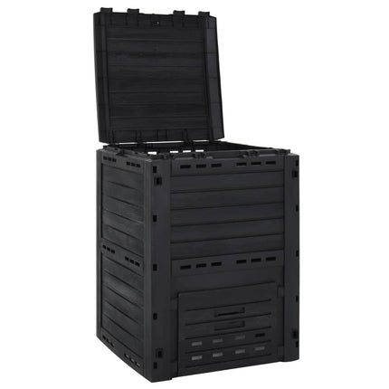 kompostbeholder 280 l polypropylen sort