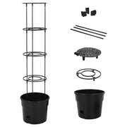 plantekrukke til tomater Ø29,5x115 cm polypropylen antracitgrå