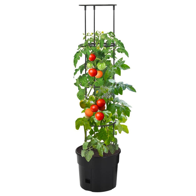 plantekrukke til tomater Ø29,5x115 cm polypropylen antracitgrå