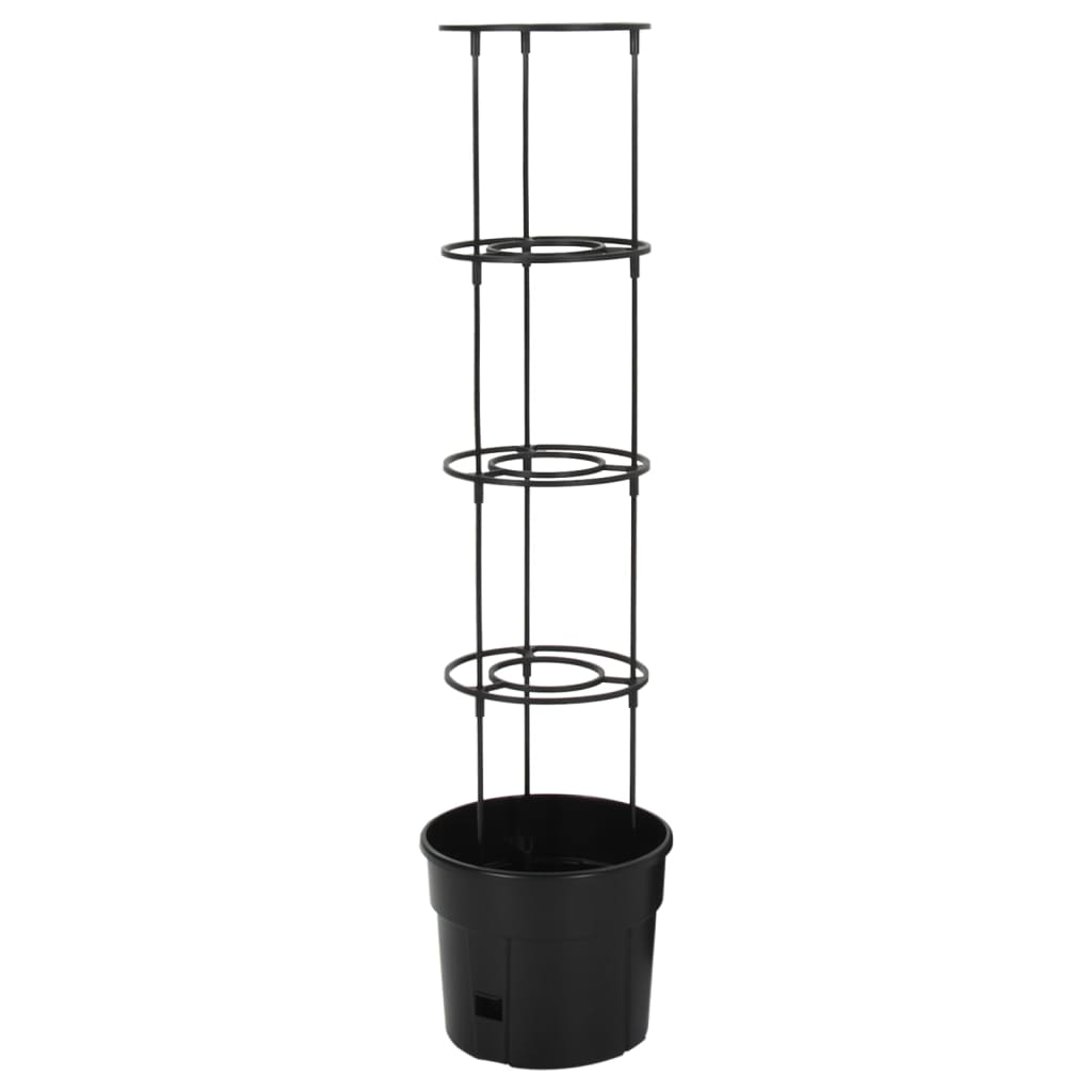 plantekrukke til tomater Ø29,5x115 cm polypropylen antracitgrå