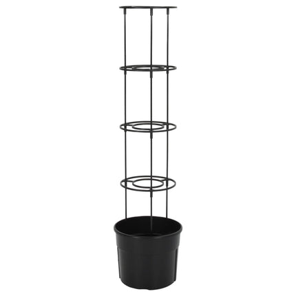 plantekrukke til tomater Ø29,5x115 cm polypropylen antracitgrå
