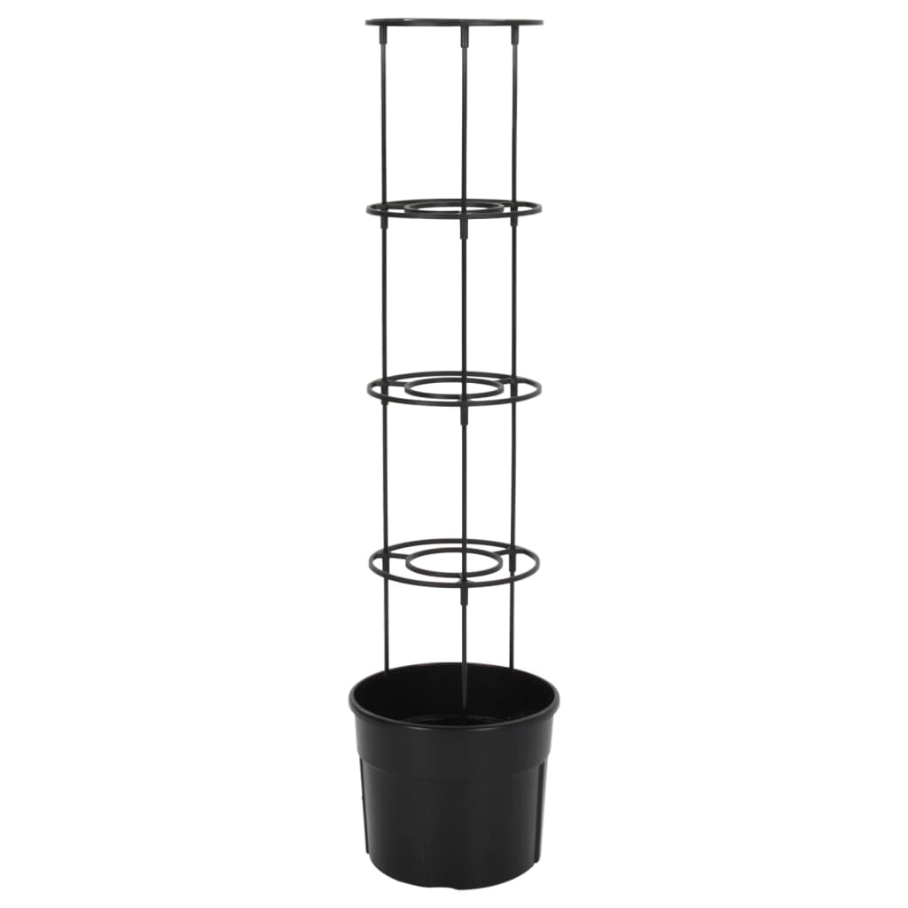 plantekrukke til tomater Ø29,5x115 cm polypropylen antracitgrå