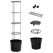 plantekrukke til tomater Ø39x150 cm polypropylen antracitgrå