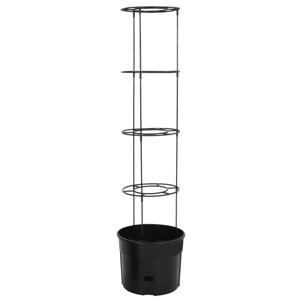 plantekrukke til tomater Ø39x150 cm polypropylen antracitgrå