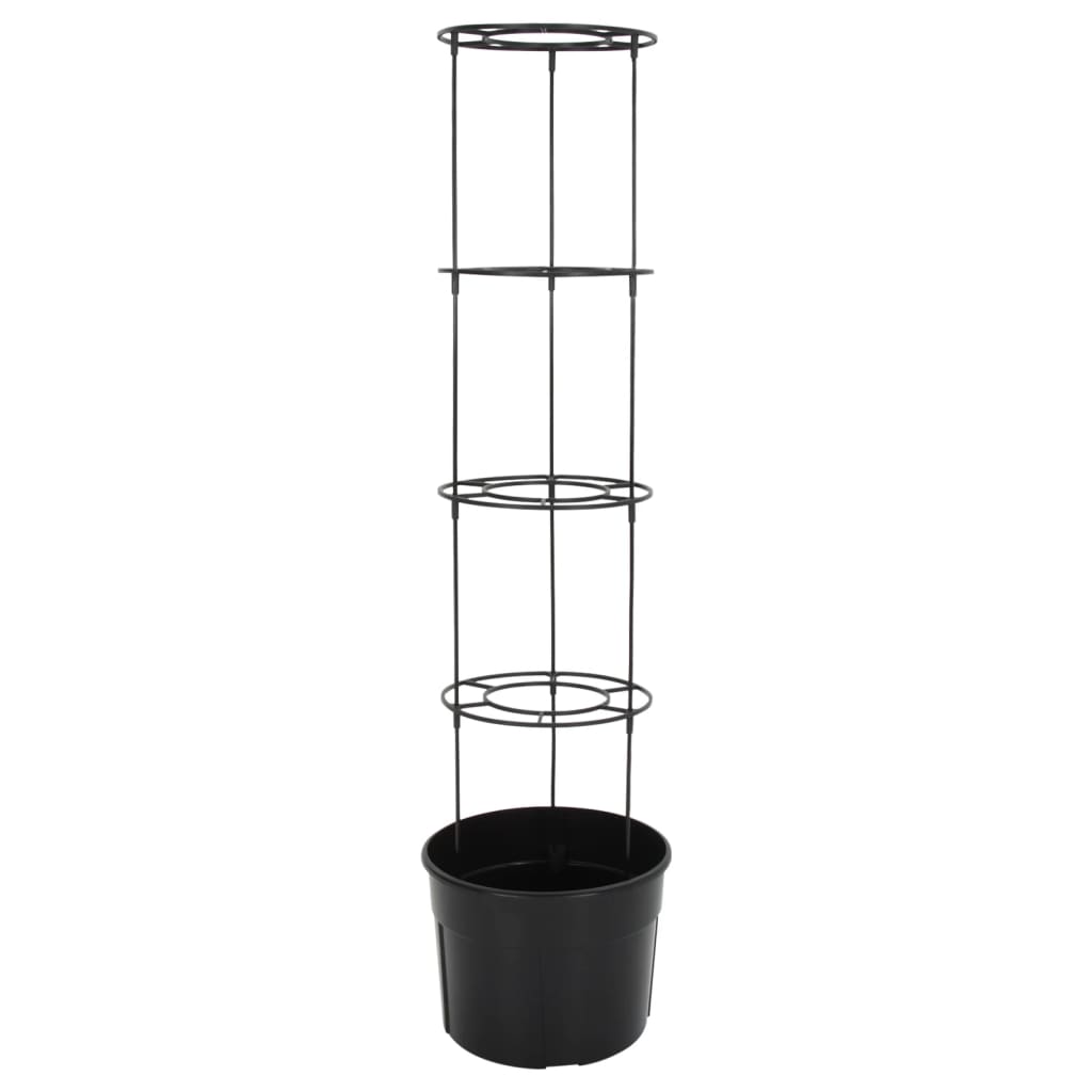 plantekrukke til tomater Ø39x150 cm polypropylen antracitgrå