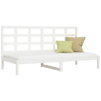 daybed uden madras 90x200 cm massivt fyrretræ hvid